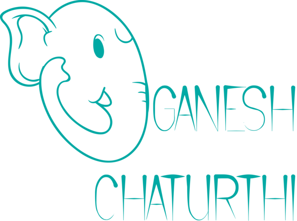 Transparent Ganesh Chaturthi Logo Happiness Line for Vinayaka Chaturthi for Ganesh Chaturthi