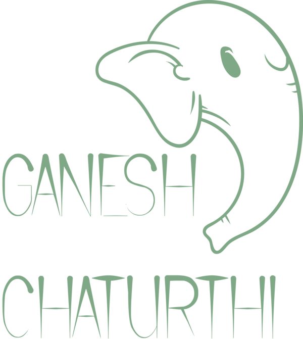 Transparent Ganesh Chaturthi Logo Design Font for Vinayaka Chaturthi for Ganesh Chaturthi