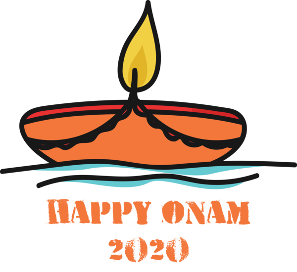 Transparent Onam Logo Line Area for Onam Harvest Festival for Onam