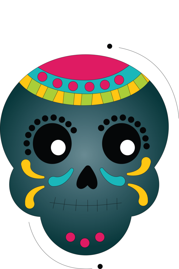 Transparent Day of the Dead Cartoon Drawing Line art for Calavera for Day Of The Dead