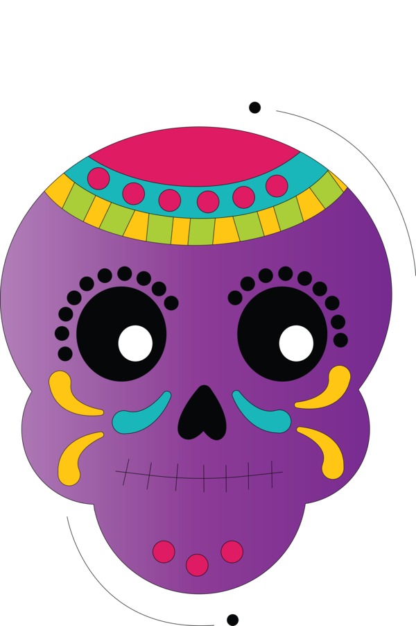 Transparent Day of the Dead Skull art Drawing Calavera for Calavera for Day Of The Dead