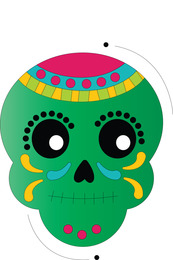 Transparent Day of the Dead Skull art Drawing Cartoon for Calavera for Day Of The Dead