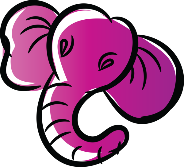 Transparent Ganesh Chaturthi Indian elephant Cartoon Pink M for Vinayaka Chaturthi for Ganesh Chaturthi