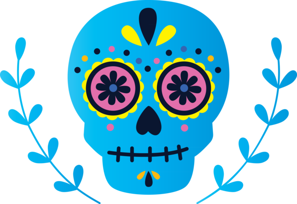 Transparent Day of the Dead Visual arts Drawing Skull art for Calavera for Day Of The Dead