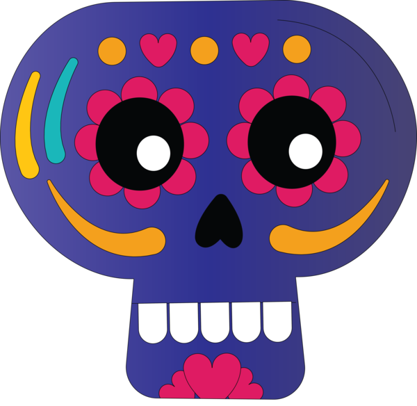 Transparent Day of the Dead Smiley Emoticon Drawing for Calavera for Day Of The Dead