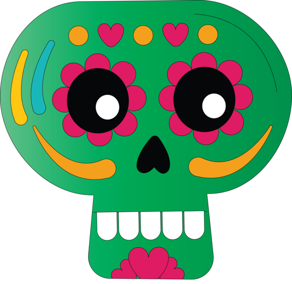 Transparent Day of the Dead Smiley Emoticon Drawing for Calavera for Day Of The Dead