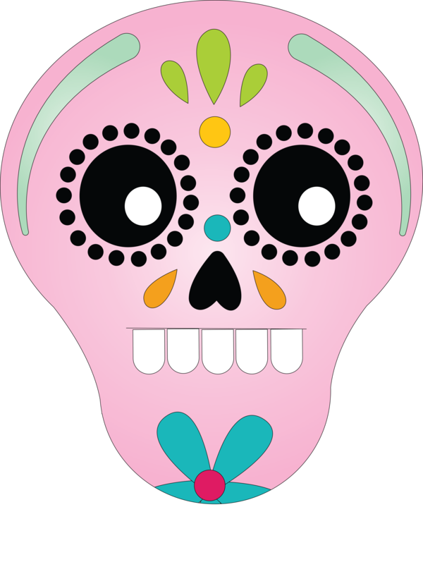 Transparent Day of the Dead Skull art Drawing Logo for Calavera for Day Of The Dead