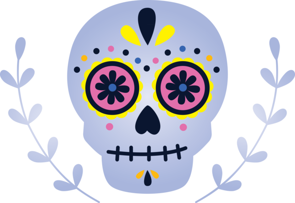Transparent Day of the Dead Skull art Day of the Dead Visual arts for Calavera for Day Of The Dead