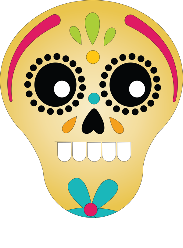 Transparent Day of the Dead Skull art Day of the Dead Art Director for Calavera for Day Of The Dead