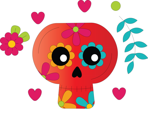 Transparent Day of the Dead Visual arts Circle Petal for Calavera for Day Of The Dead