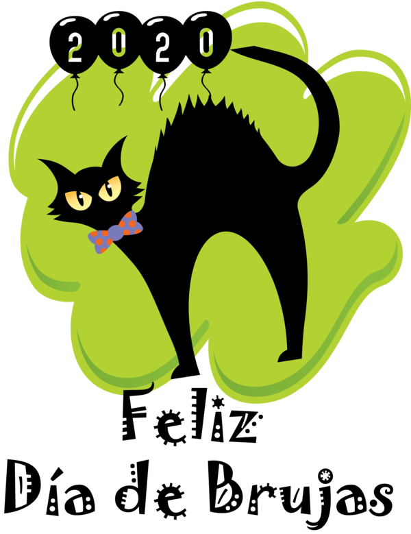 Transparent Halloween Whiskers Cat Logo for Feliz Dia De Brujas for Halloween