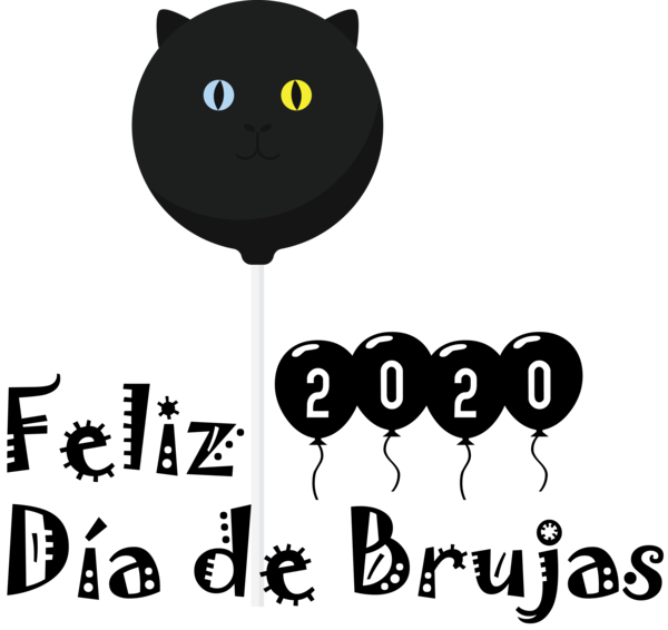 Transparent Halloween Whiskers Cat Jokerman for Feliz Dia De Brujas for Halloween