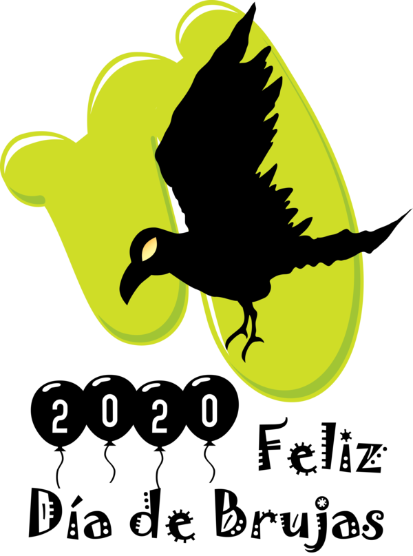 Transparent Halloween Logo Yellow Design for Feliz Dia De Brujas for Halloween