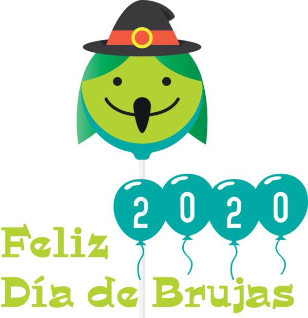 Transparent Halloween Smiley Logo Green for Feliz Dia De Brujas for Halloween
