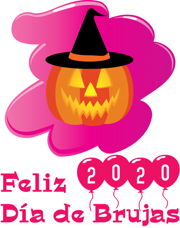 Transparent Halloween Hat Pumpkin Pink M for Feliz Dia De Brujas for Halloween