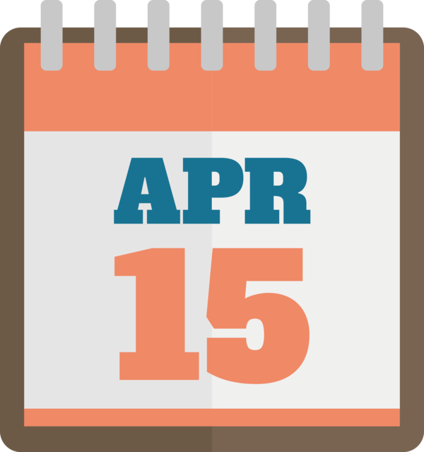 Transparent Tax Day Logo Font Design for 15 April for Tax Day