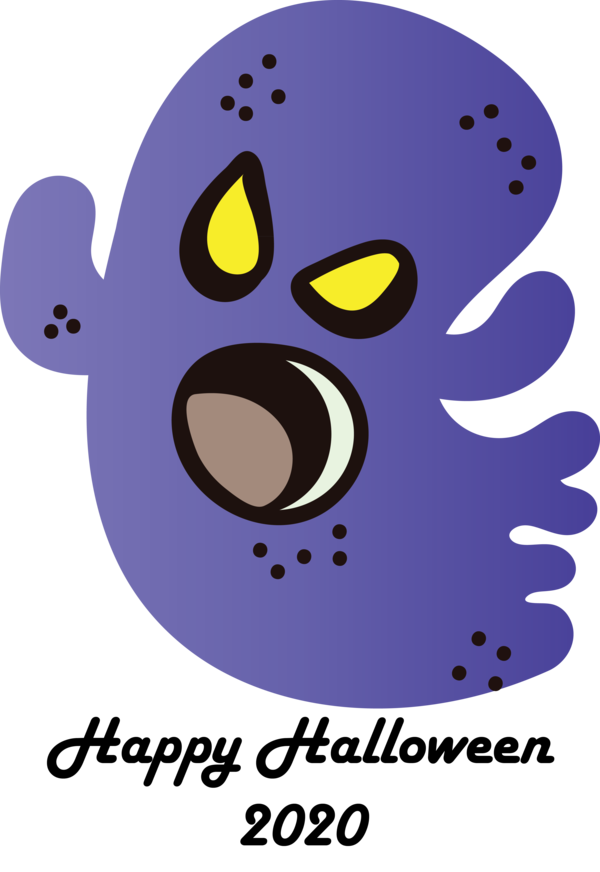 Transparent Halloween Snout Character Purple for Happy Halloween for Halloween