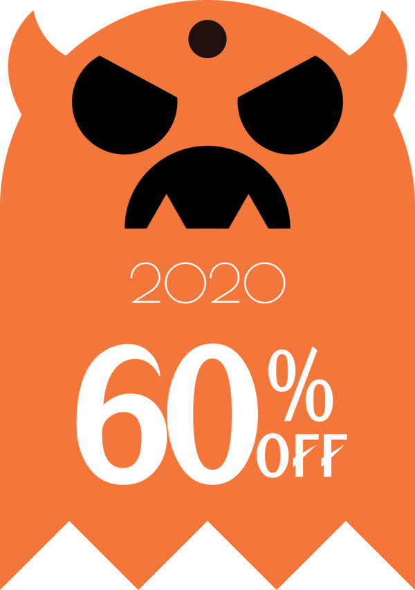 Transparent Halloween Snout Logo Character for Halloween Sale Tags for Halloween