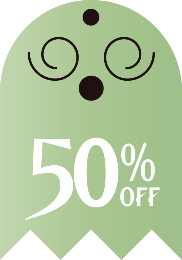 Transparent Halloween Logo Font Green for Halloween Sale Tags for Halloween