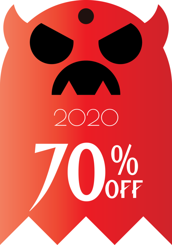 Transparent Halloween Logo Snout Character for Halloween Sale Tags for Halloween