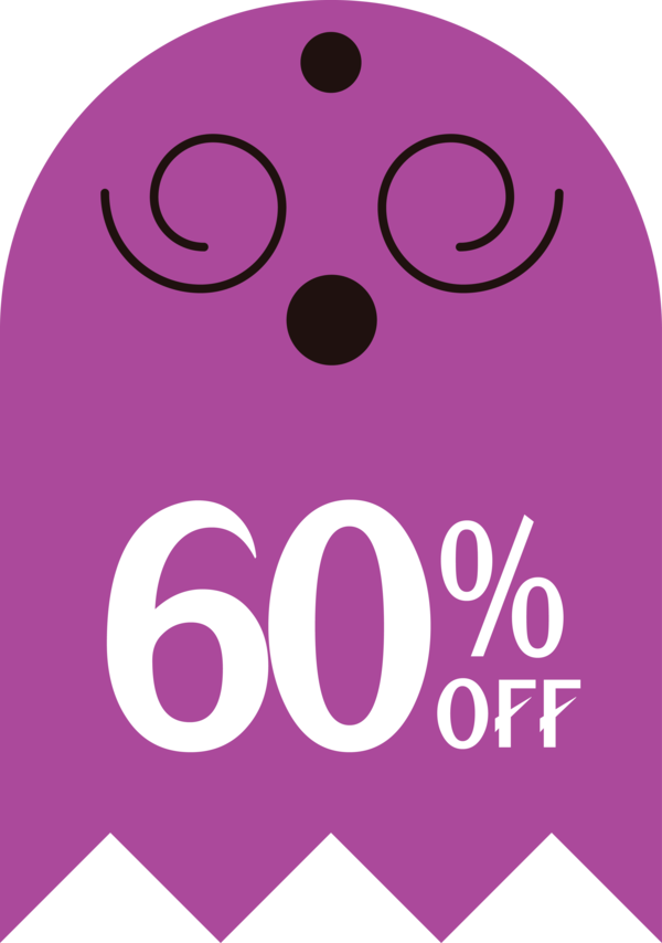 Transparent Halloween Circle Logo Pink M for Halloween Sale Tags for Halloween