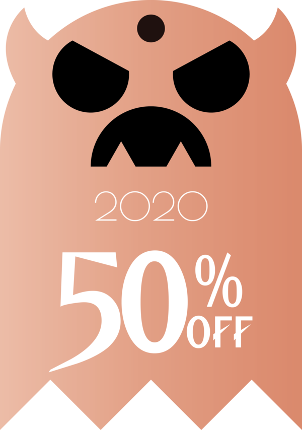 Transparent Halloween Snout Dog Logo for Halloween Sale Tags for Halloween