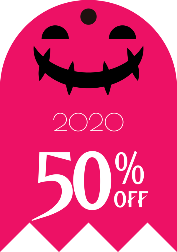 Transparent Halloween Logo Design Pink M for Halloween Sale Tags for Halloween