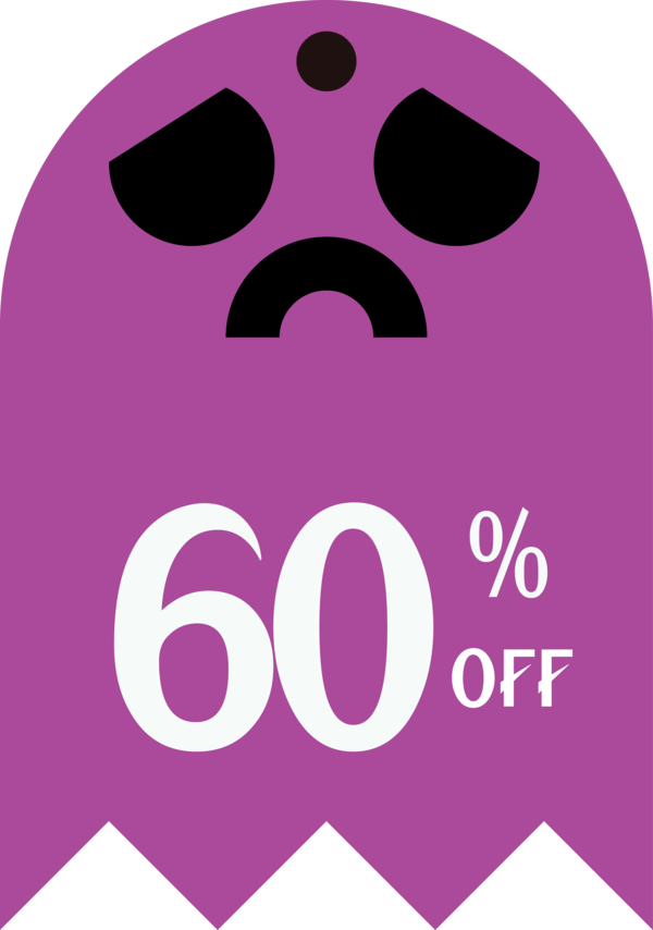 Transparent Halloween Logo Pink M Area for Halloween Sale Tags for Halloween