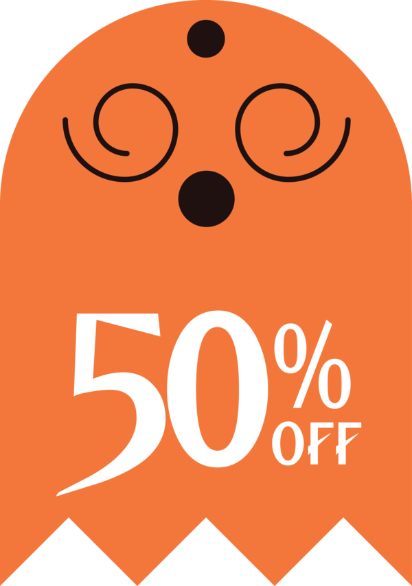 Transparent Halloween Snout Logo Line for Halloween Sale Tags for Halloween