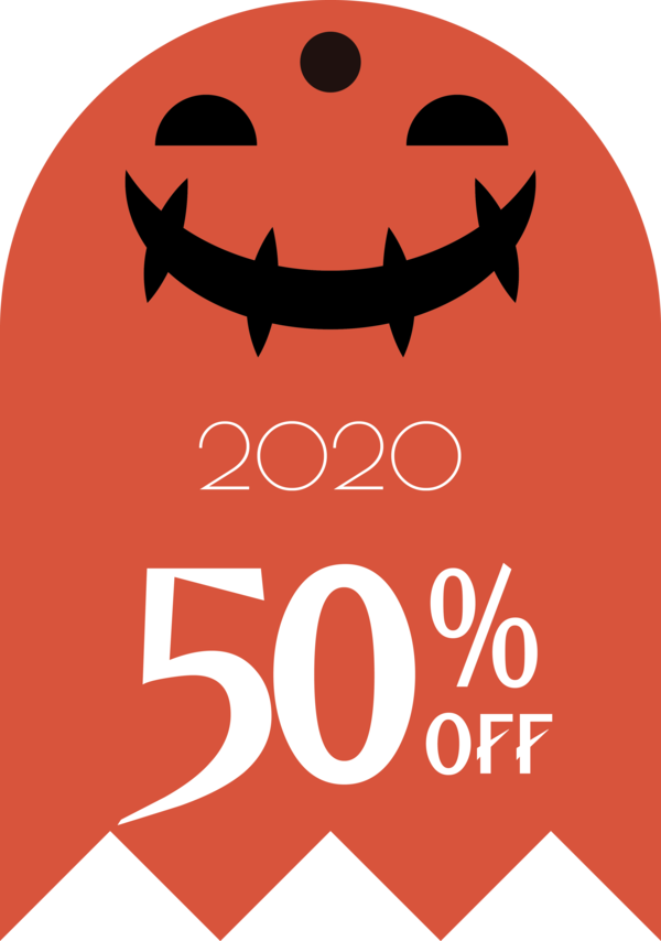 Transparent Halloween Logo Design Line for Halloween Sale Tags for Halloween
