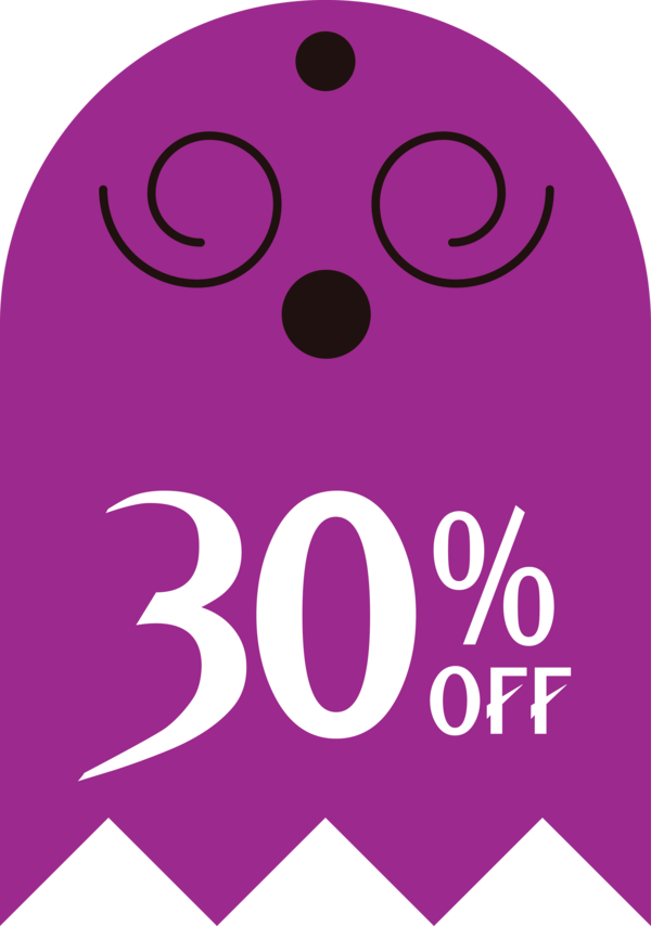Transparent Halloween Logo Pink M Line for Halloween Sale Tags for Halloween