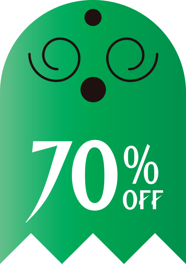 Transparent Halloween Logo Green Line for Halloween Sale Tags for Halloween