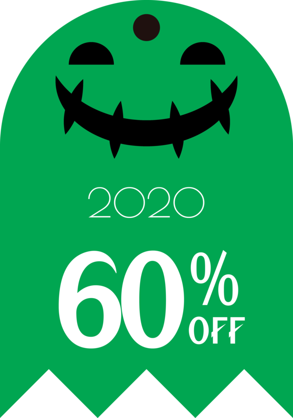 Transparent Halloween Logo Leaf Green for Halloween Sale Tags for Halloween