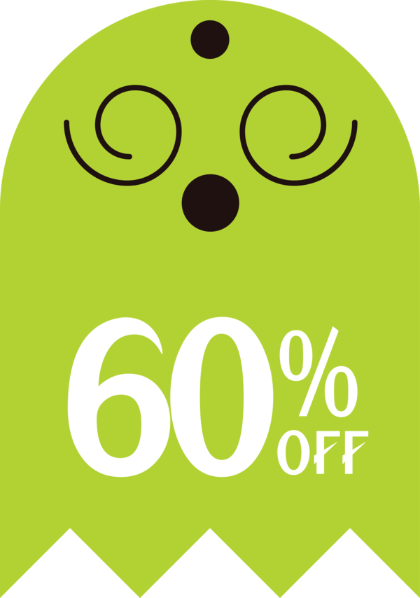 Transparent Halloween Smiley Green Snout for Halloween Sale Tags for Halloween