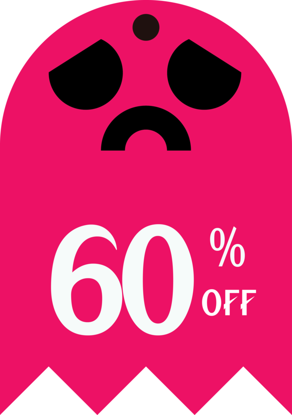 Transparent Halloween Logo Snout Pink M for Halloween Sale Tags for Halloween