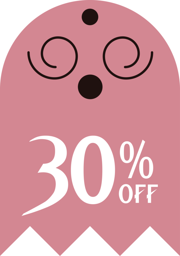 Transparent Halloween Snout Logo Pink M for Halloween Sale Tags for Halloween
