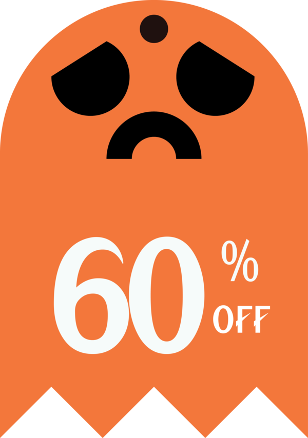 Transparent Halloween Logo Snout Line for Halloween Sale Tags for Halloween