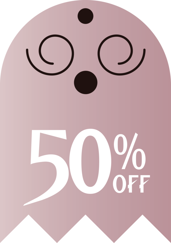 Transparent Halloween Design Snout Logo for Halloween Sale Tags for Halloween