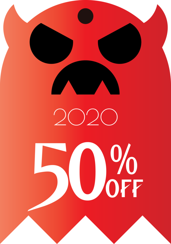 Transparent Halloween Logo Snout Character for Halloween Sale Tags for Halloween