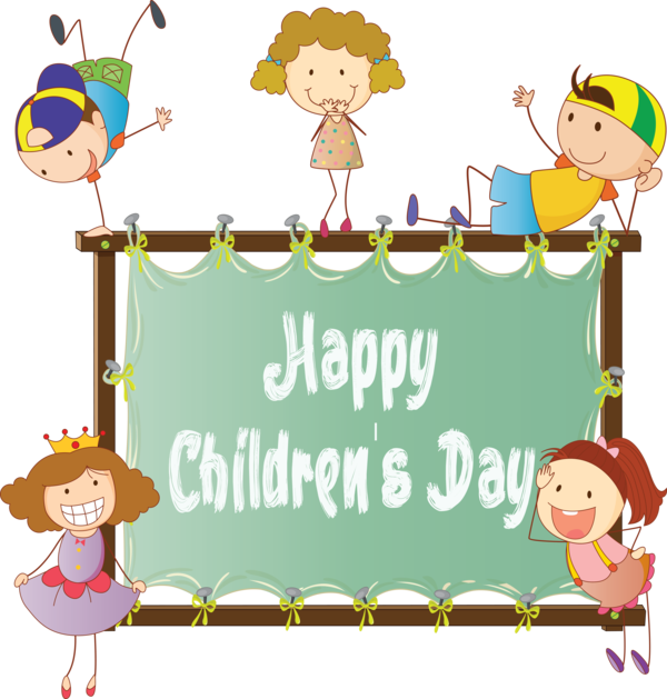 Transparent International Children's Day Drawing Cartoon Watercolor painting for Children's Day for International Childrens Day