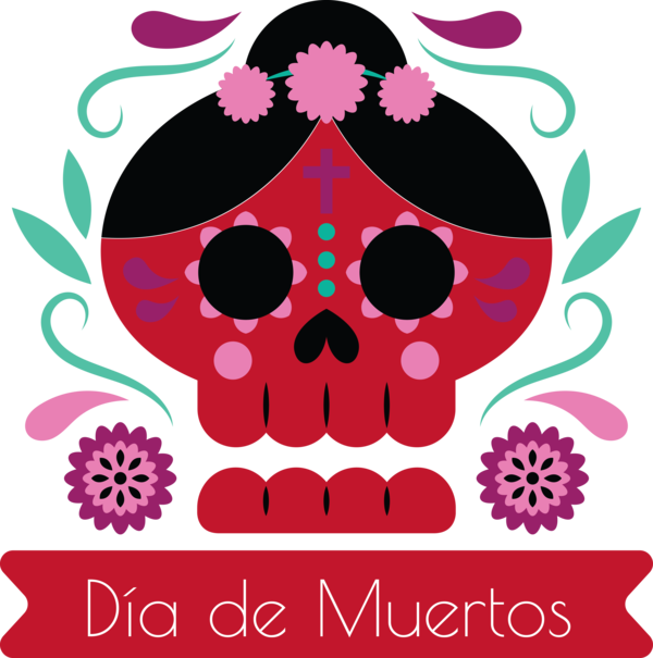 Transparent Day of the Dead Flower Floral design Visual arts for Día de Muertos for Day Of The Dead