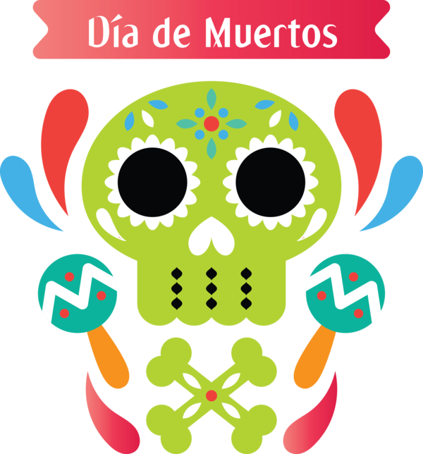 Transparent Day of the Dead Watercolor painting Drawing Day of the Dead for Día de Muertos for Day Of The Dead