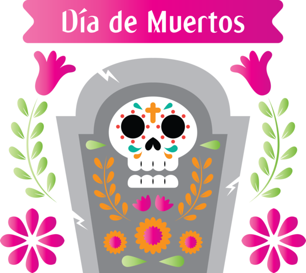Transparent Day of the Dead Drawing Logo for Día de Muertos for Day Of The Dead