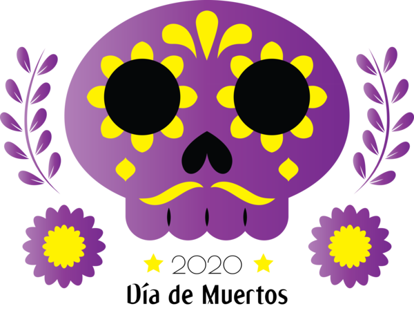 Transparent Day of the Dead Icon Transparency Drawing for Día de Muertos for Day Of The Dead