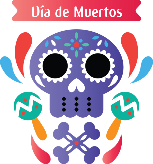 Transparent Day of the Dead Watercolor painting Drawing 3D computer graphics for Día de Muertos for Day Of The Dead