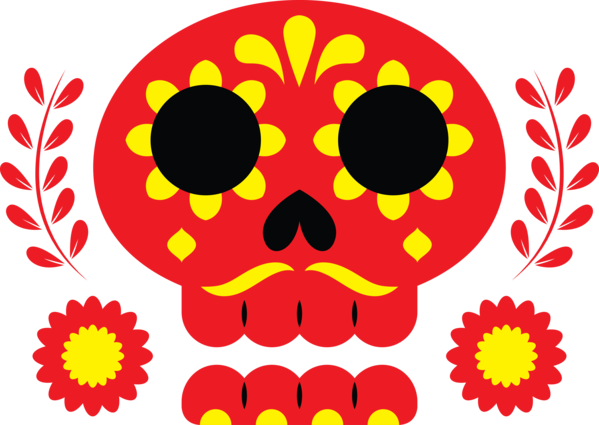 Transparent Day of the Dead Icon Transparency for Día de Muertos for Day Of The Dead