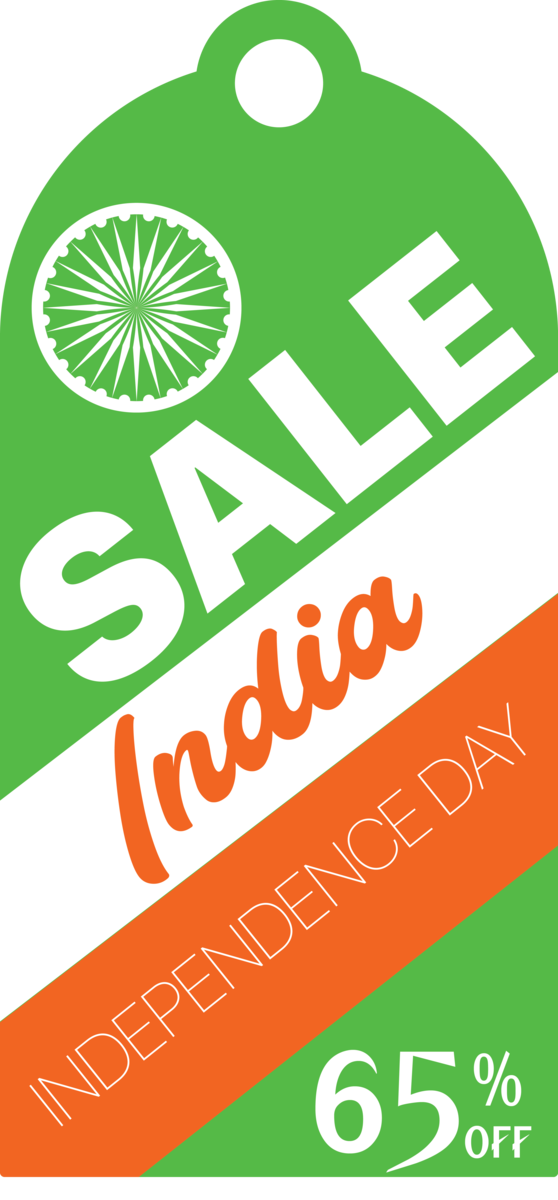 Transparent Indian Independence Day Logo Green Font for Indian Independence Day Sale for Indian Independence Day