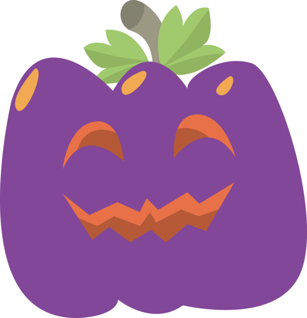 Transparent Halloween Purple Fruit for Jack O Lantern for Halloween