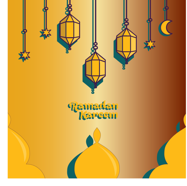 Transparent Ramadan Yellow Pattern Font for Ramadan Kareem for Ramadan