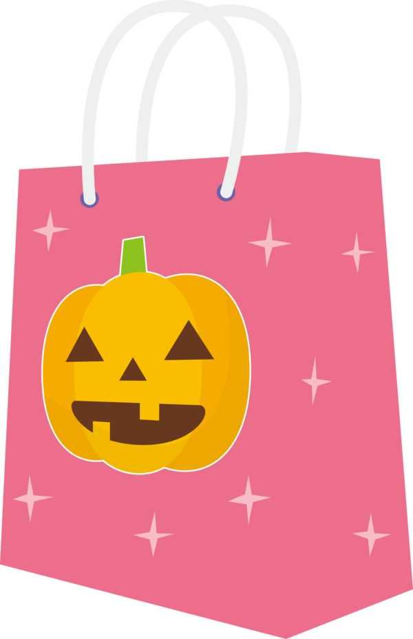 Transparent Halloween Shopping bag Tote bag Yellow for Halloween Sale Tags for Halloween